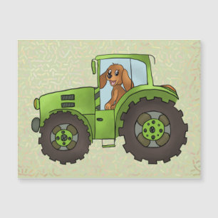 tracteur avec chien