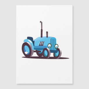 Tracteur bleu mignon