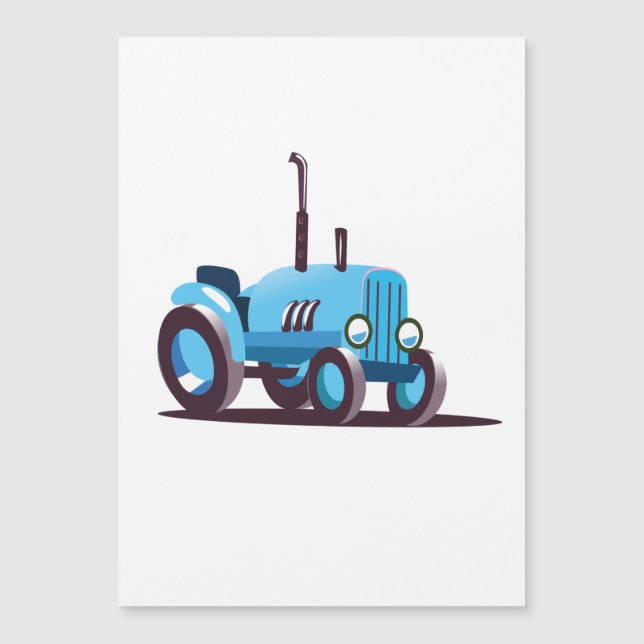 Tracteur bleu mignon (Devant)
