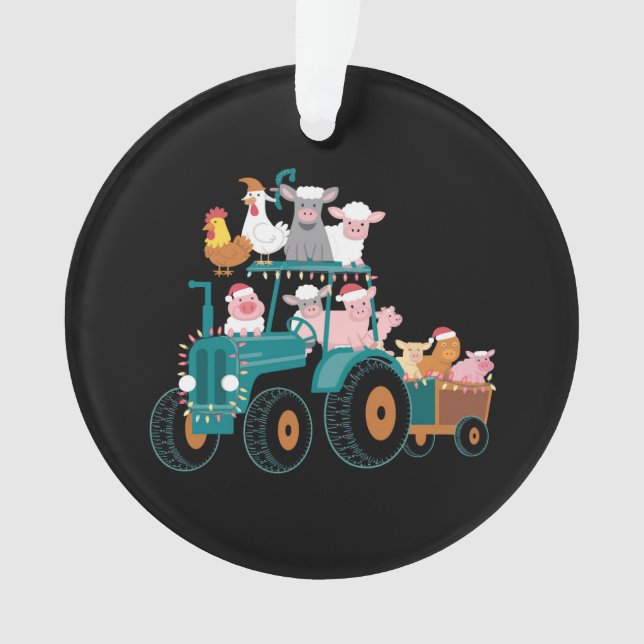 Tracteur de Noël Ferme Drôle de Vacances  (devant)
