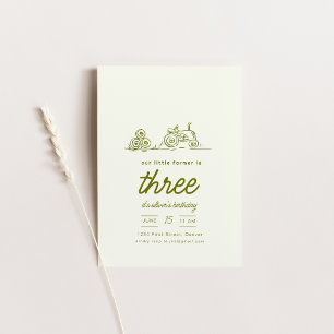 Tracteur de ranch agricole Invitation de fête d'an