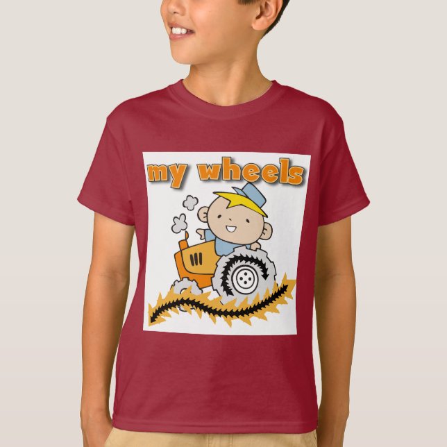 Tracteur mes T-shirts et cadeaux de roues (Devant)