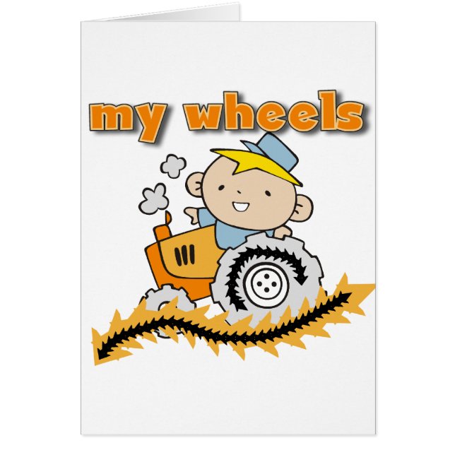 Tracteur mes T-shirts et cadeaux de roues (Devant)