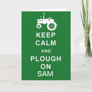Tracteur Personnalisé Anniversaire Carte mari fils