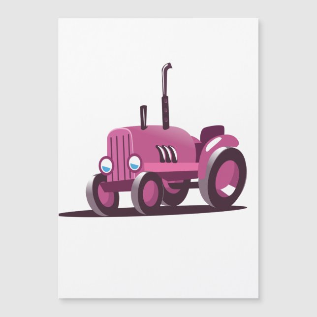 Tracteur rose mignon (Devant)