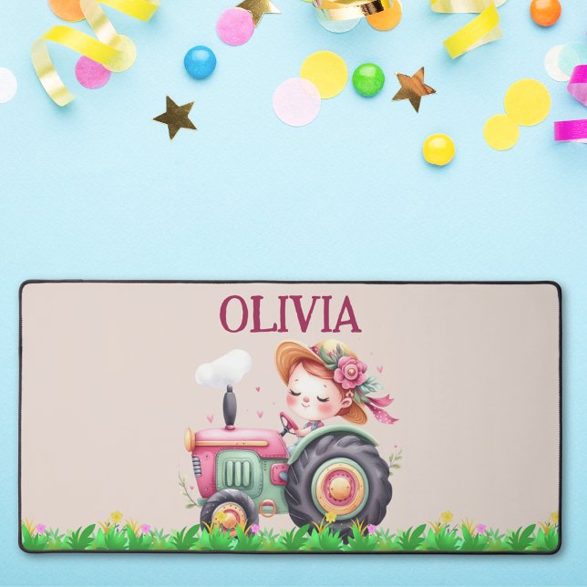 Tracteur rose mignon pour filles  (Créateur téléchargé)