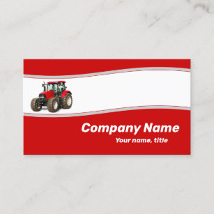 Tracteur rouge - Carte de visite d'approvisionneme