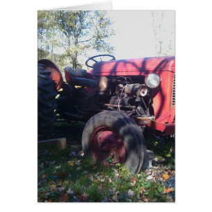 Tracteur rouge rétro
