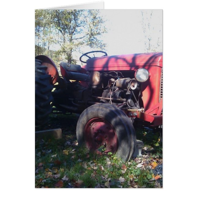 Tracteur rouge rétro (Devant)