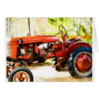 Tracteur rouge vintage