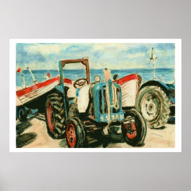 Tracteurs à Cromer - Imprimer ou Poster (Devant)