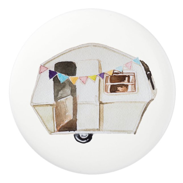 Traction vintage v. 3 de bouton de campeur (Devant)