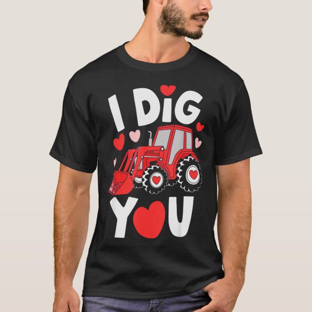 Tractor I Dig You Saint-Valentin T-Shirt Garçons E (Devant)