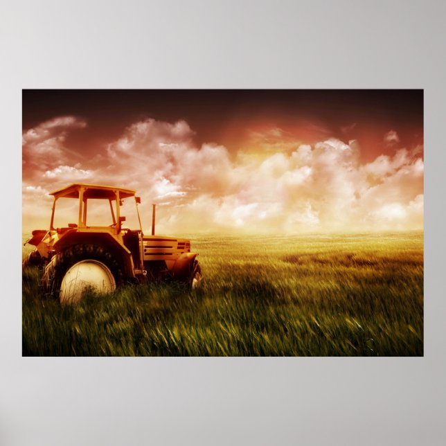 Tractor Plowing poster (Devant)