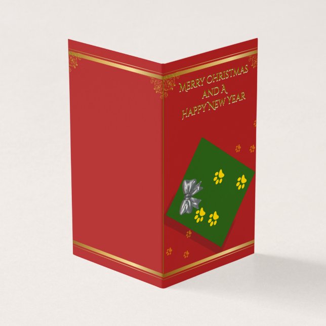 Traditional Christmas Wishes-Folded Card (Outside)