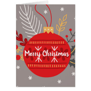 Traditionel Joyeux Noël/ Ornement Rouge