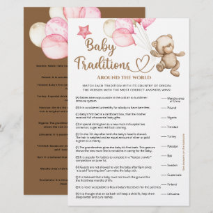 Traditions des bébés baby shower d'ours en peluche