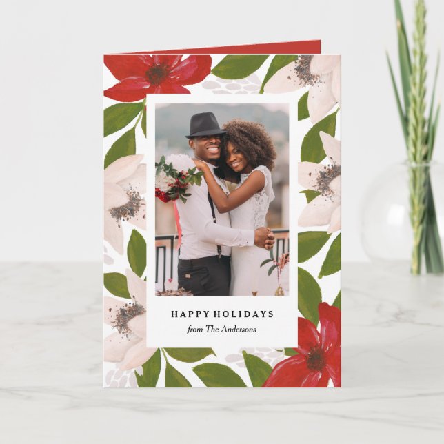 Traditions pliées Carte de voeux de vacances (Devant)