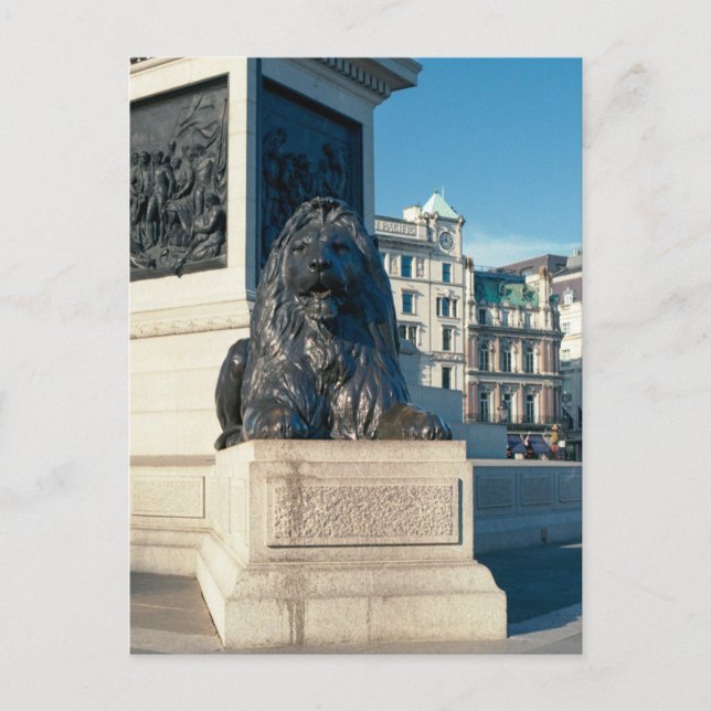 Trafalgar Carré Lion, Londres Carte postale (Devant)
