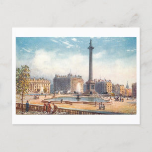 Trafalgar Carré London Vintage Carte postale