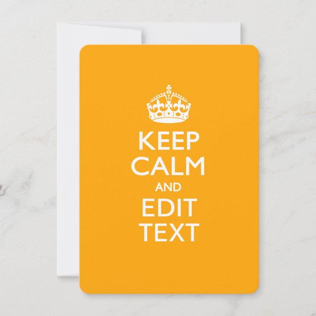 Traffic Yellow Background Keep Calm And Your Text (Devant)