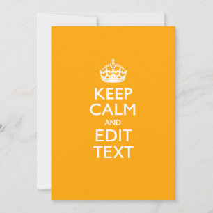 Traffic Yellow Background Keep Calm And Your Text