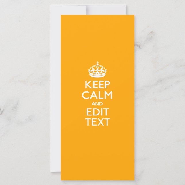 Traffic Yellow Background Keep Calm And Your Text (Devant)