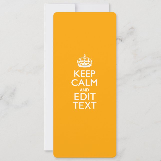 Traffic Yellow Background Keep Calm And Your Text (Devant)