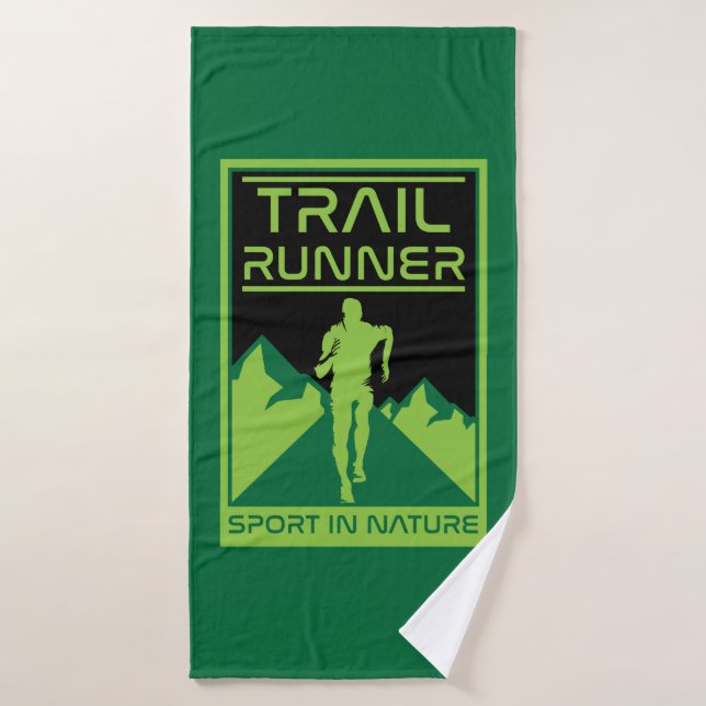 Trail Runner Sport Dans La Nature (Serviette de bain)