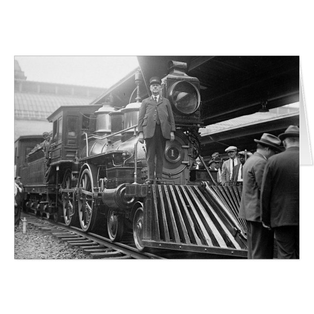 Train à vapeur en gare, 1923 (Devant horizontal)