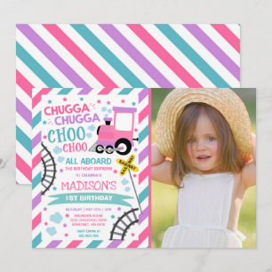 Train Anniversaire Invitation Chugga Chugga Choo C