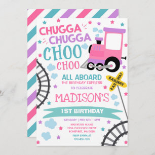 Train Anniversaire Invitation Chugga Chugga Choo C