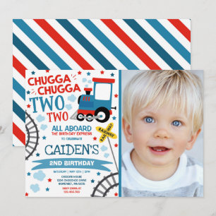 Train Anniversaire Invitation Chugga Chugga Deux T