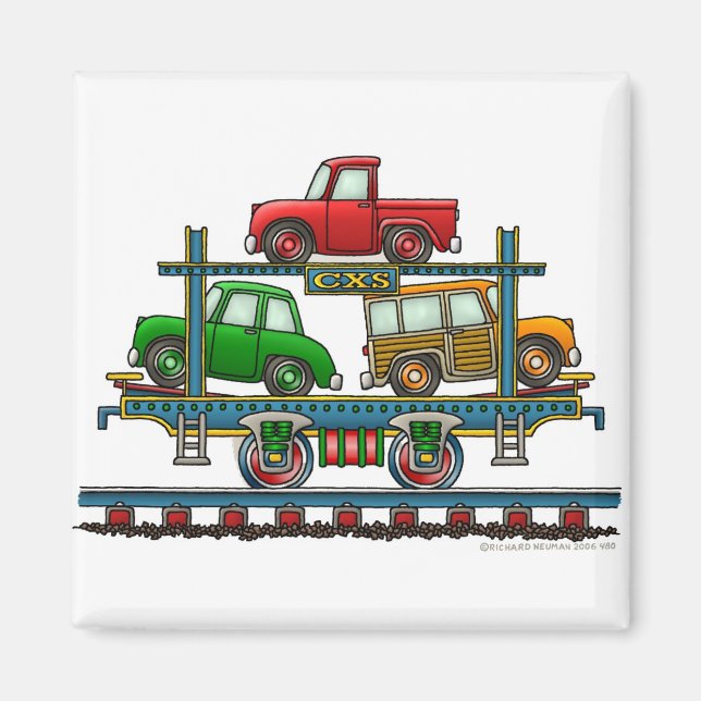 Train Auto Carrier Magnets de chemin de fer (Devant)