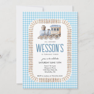 Train Birthday, Tous à bord Birthday Invitation