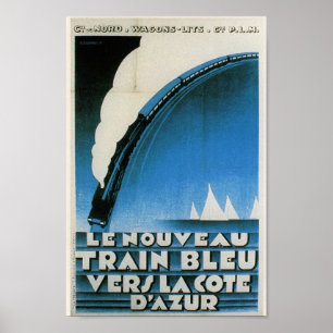 Train Bleu Côte D'Azur Voyage Art Déco Français