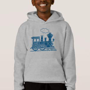 Train bleu de locomotive à vapeur votre sweat -