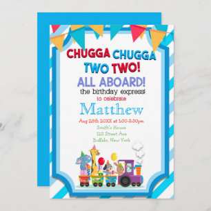 Train coloré 2e fête d'anniversaire
