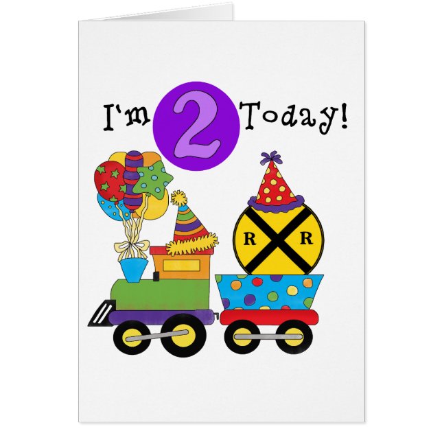 Train d'anniversaire 2e T-shirts et cadeaux d'anni (Devant)