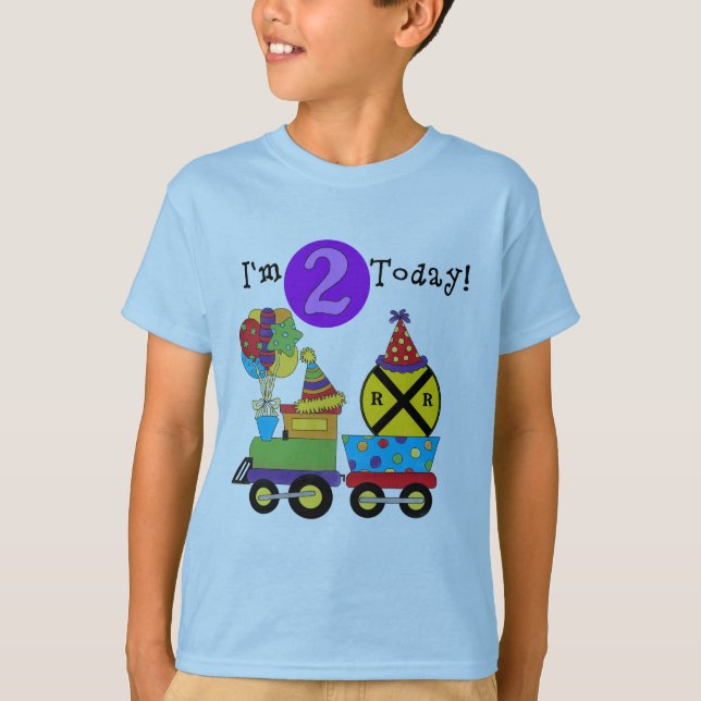 Train d'anniversaire 2e T-shirts et cadeaux d'anni (Devant)