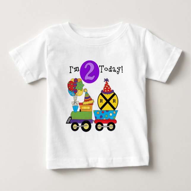 Train d'anniversaire 2e T-shirts et cadeaux d'anni (Devant)