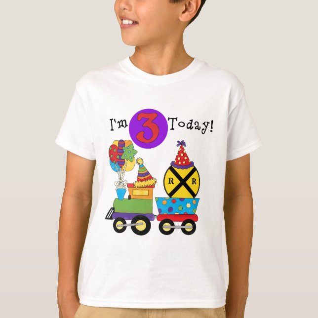 Train d'anniversaire 3e Anniversaire Tshirts et ca (Devant)