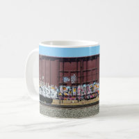 Train de graffiti - tasse de train de fret de