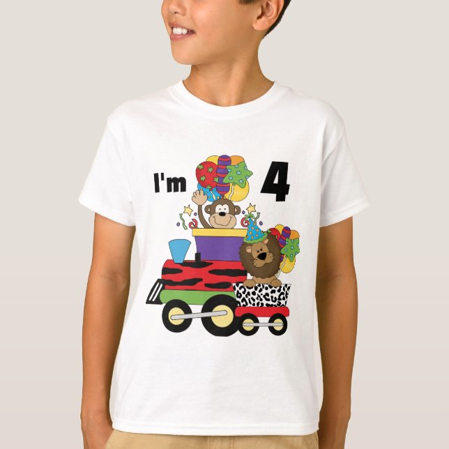 Train de la Jungle 4ème Anniversaire Tshirts et ca (Devant)