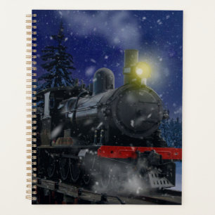 Train de Noël dans la neige