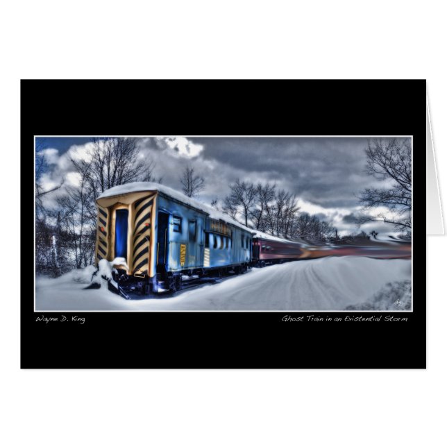 Train fantôme dans une carte de tempête existentie (Devant horizontal)
