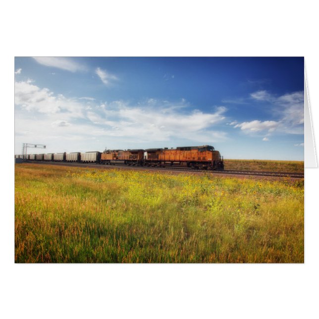 Train ferroviaire Montana Campagne Note photo (Devant Horizontal)