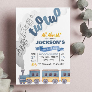 Train Invitation Anniversaire Chugga Chugga Deux D