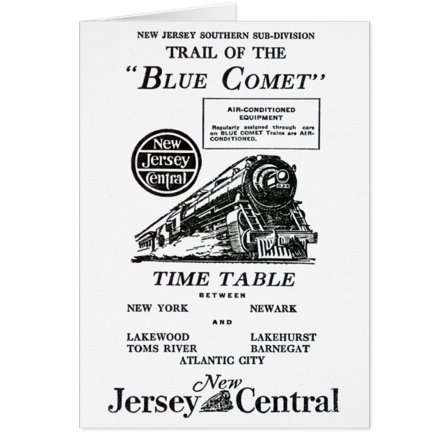 Train New Jersey Central Blue Comet (Devant)