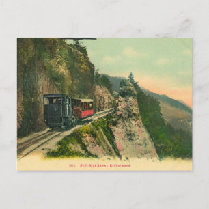 Train vintage à partir d'une ancienne carte postal